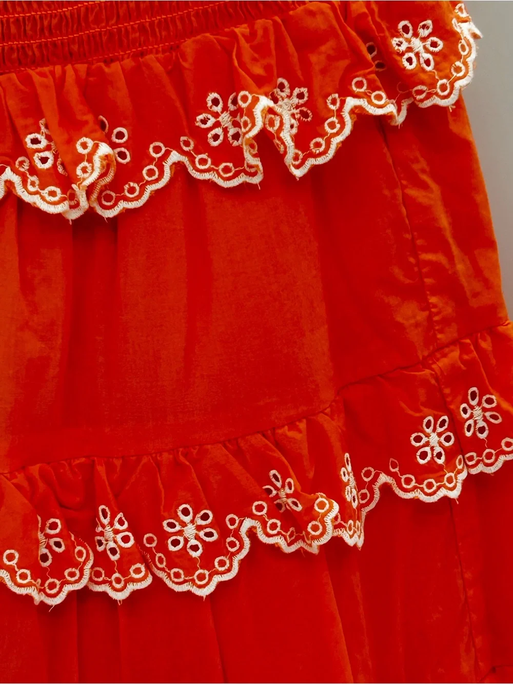 Gymboree Orange Ruffle Tiered Dress Size 8